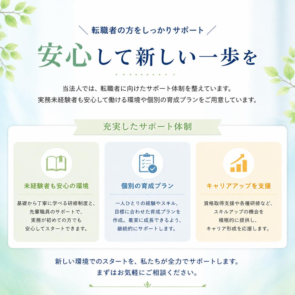 当法人が提供するサポート